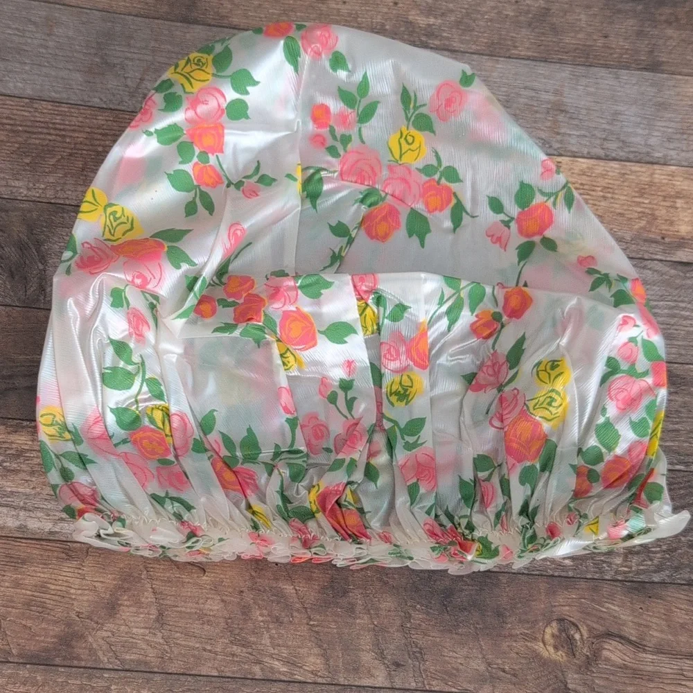 60s 70s Vintage Rare Pink Floral Cosmetic Toiletry Set Organizer New